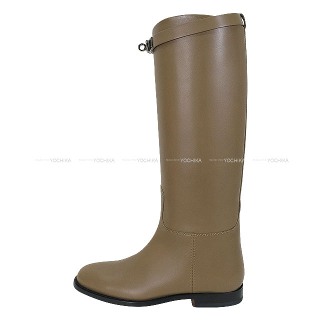 限定お値下げ☆エルメス【ジャンピング】 ☆今期物☆レア エトープ☆正規新品格安 HERMES エルメス ブーツ ジャンピング ショート ケリーベルト エトープ