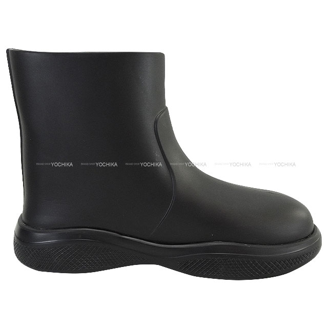 PRADA プラダ ブーツ レインブーツ ラバー 黒 (ブラック) ラバー 37