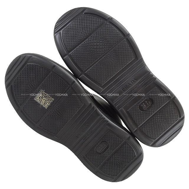 PRADA プラダ ブーツ レインブーツ ラバー 黒 (ブラック) ラバー 37