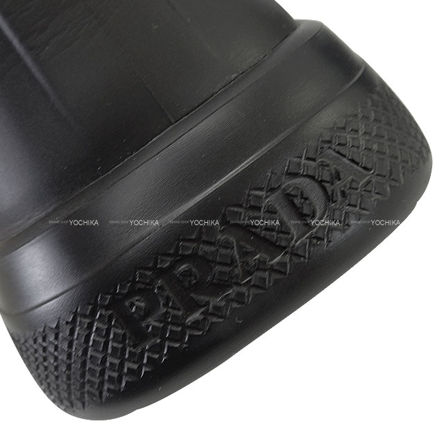 PRADA プラダ ブーツ レインブーツ ラバー 黒 (ブラック) ラバー 37