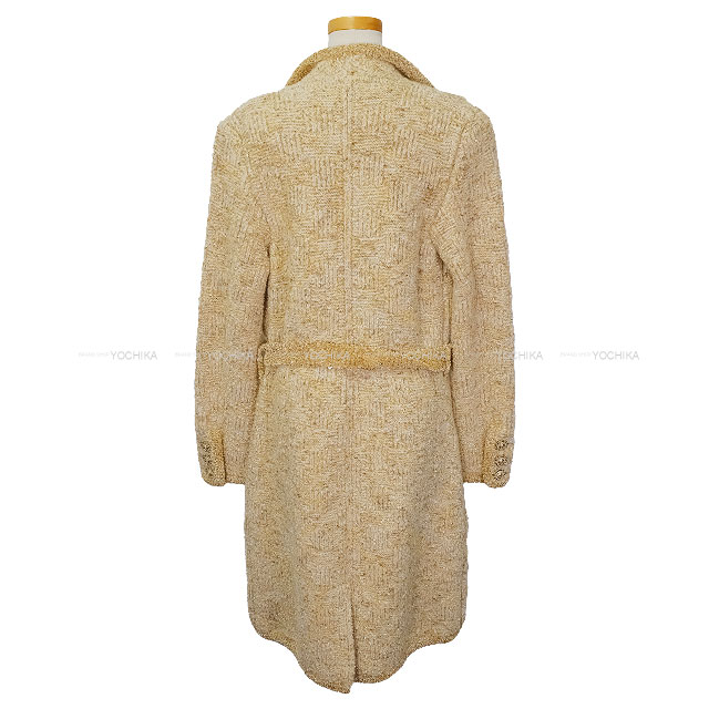★CHANEL★美品★ツイード★アルパカ★中綿★ダウン★フーディ★コート CHANEL シャネル カーディガン コート ロング ツイード ライオンボタン