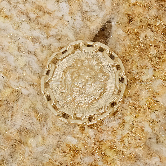 CHANEL シャネル カーディガン コート ロング ツイード ライオンボタン