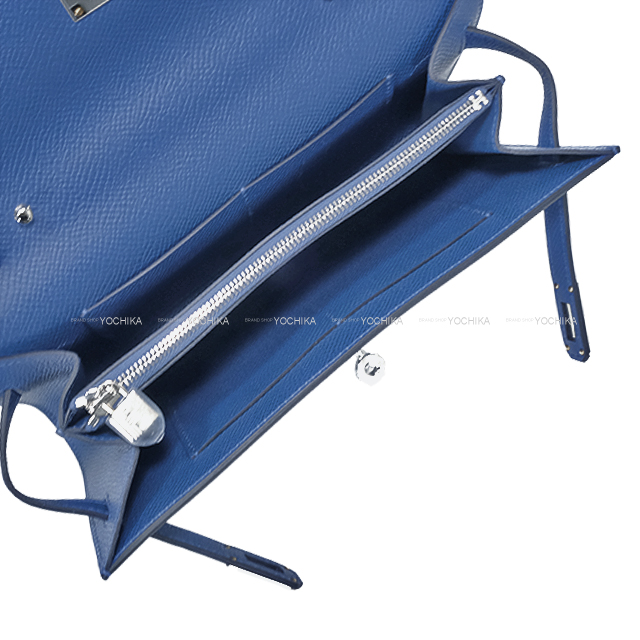 HERMES エルメス 長財布 ケリーウォレット ロング トゥーゴー ブルー