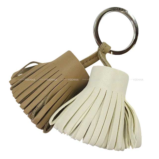 エルメス 新品未使用 カルメン ウノドス 正規店購入 HERMES エルメス キーホルダー カルメン ウノドス クレ/ベージュ