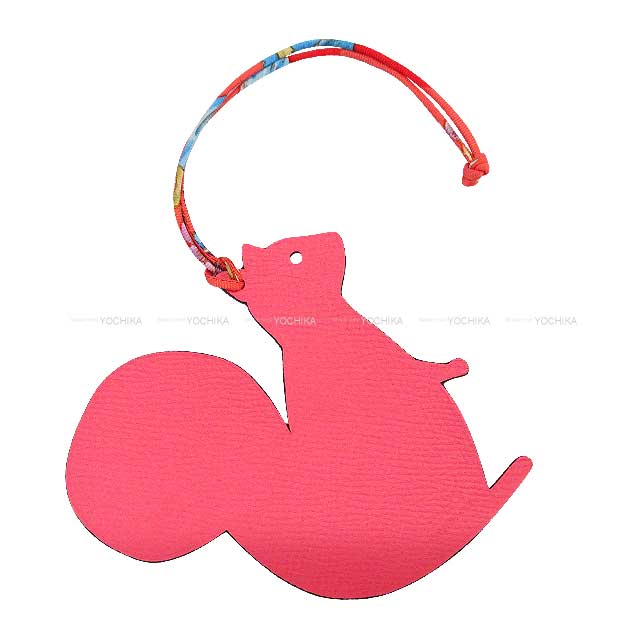 超美品　エルメス　プティアッシュ　リス HERMES エルメス バッグチャーム プティアッシュ リス ブルーサン