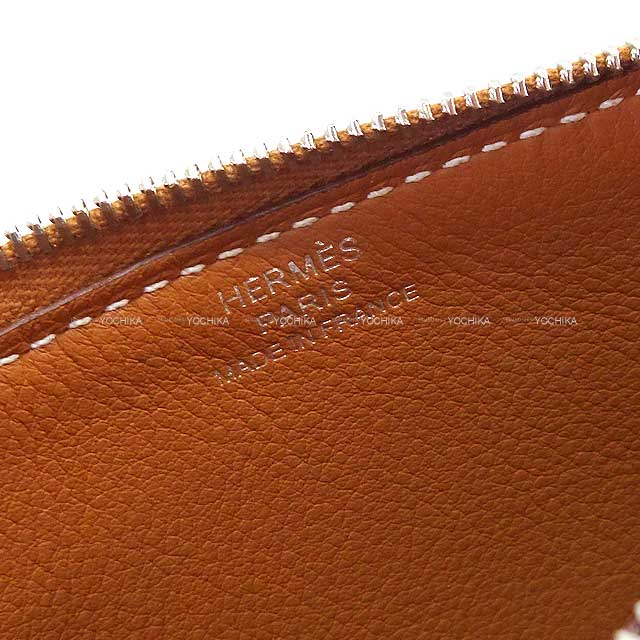 【新品未使用】エルメス　小物入れ　シルバーカラー エルメス コンスタンスミニ 18 アルジャン シェーブルミゾール