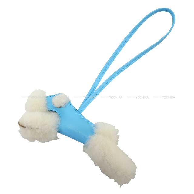 新品エルメス バディチャーム 犬 ローズダーリン　K刻印 HERMES HERMES エルメス バッグチャーム バディ 犬 スタッズ 首輪付 エクリュ