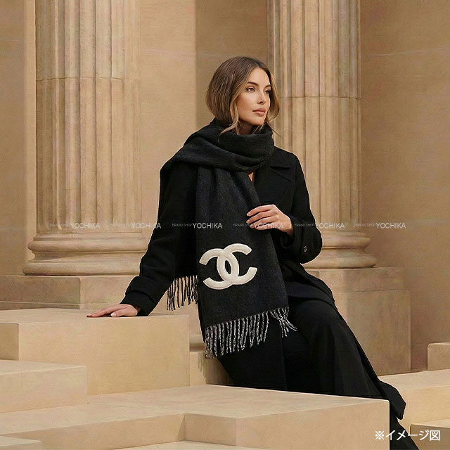 2024年秋冬 CHANEL シャネル マフラー リバーシブル シアリング ココ