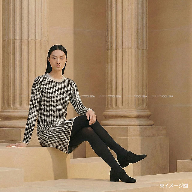 Dior ディオール ワンピース 半袖 千鳥格子 パールボタン 黒 (ブラック