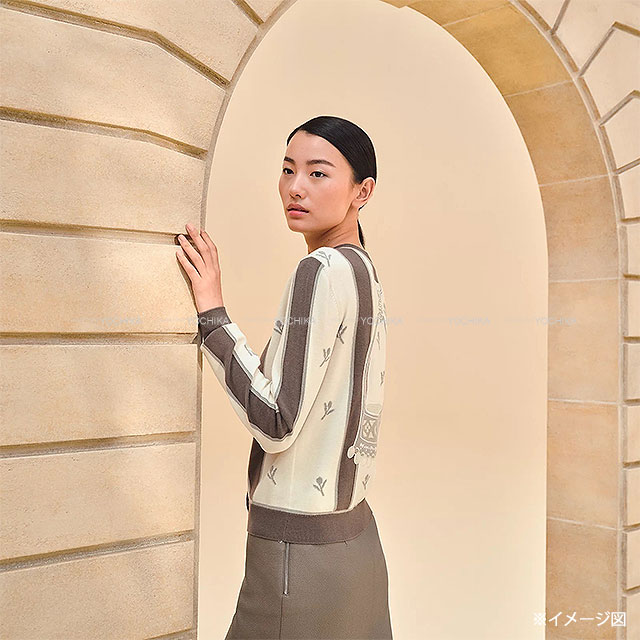 2023年秋冬 HERMES エルメス カーディガン エトリエ 刺繍 セリエボタン