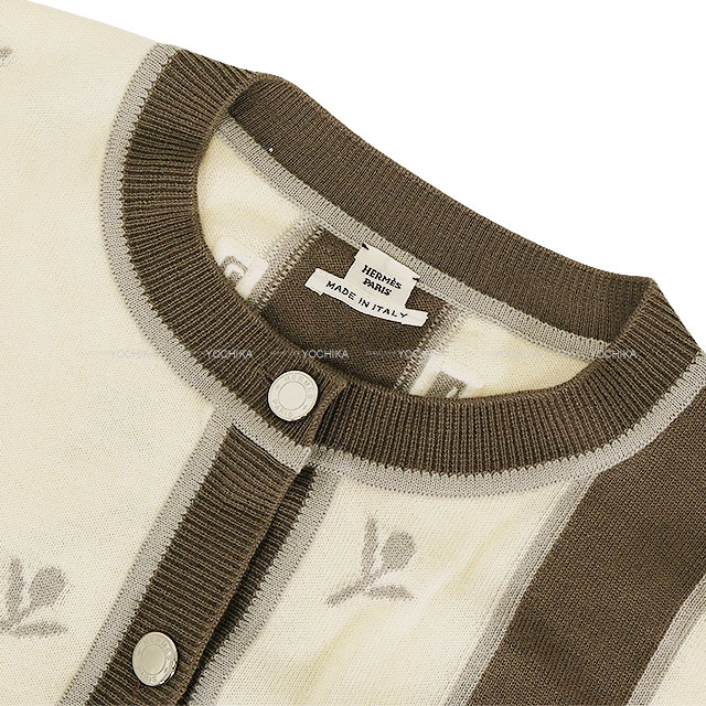 2023年秋冬 HERMES エルメス カーディガン エトリエ 刺繍 セリエボタン