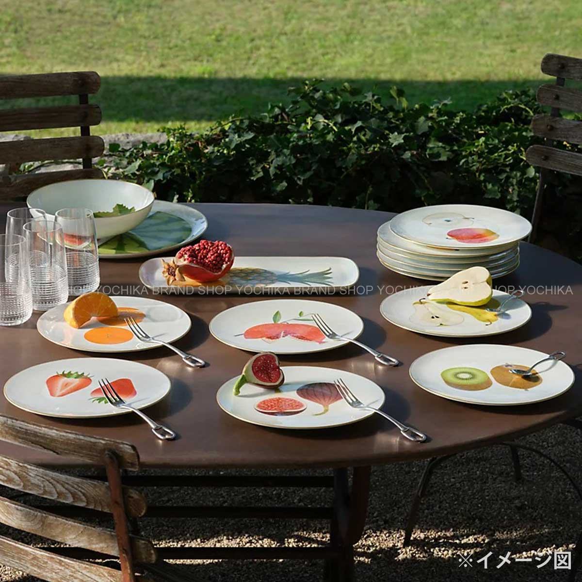 HERMES エルメス 皿 デザートプレート カオルミ キウイフルーツ マルチ