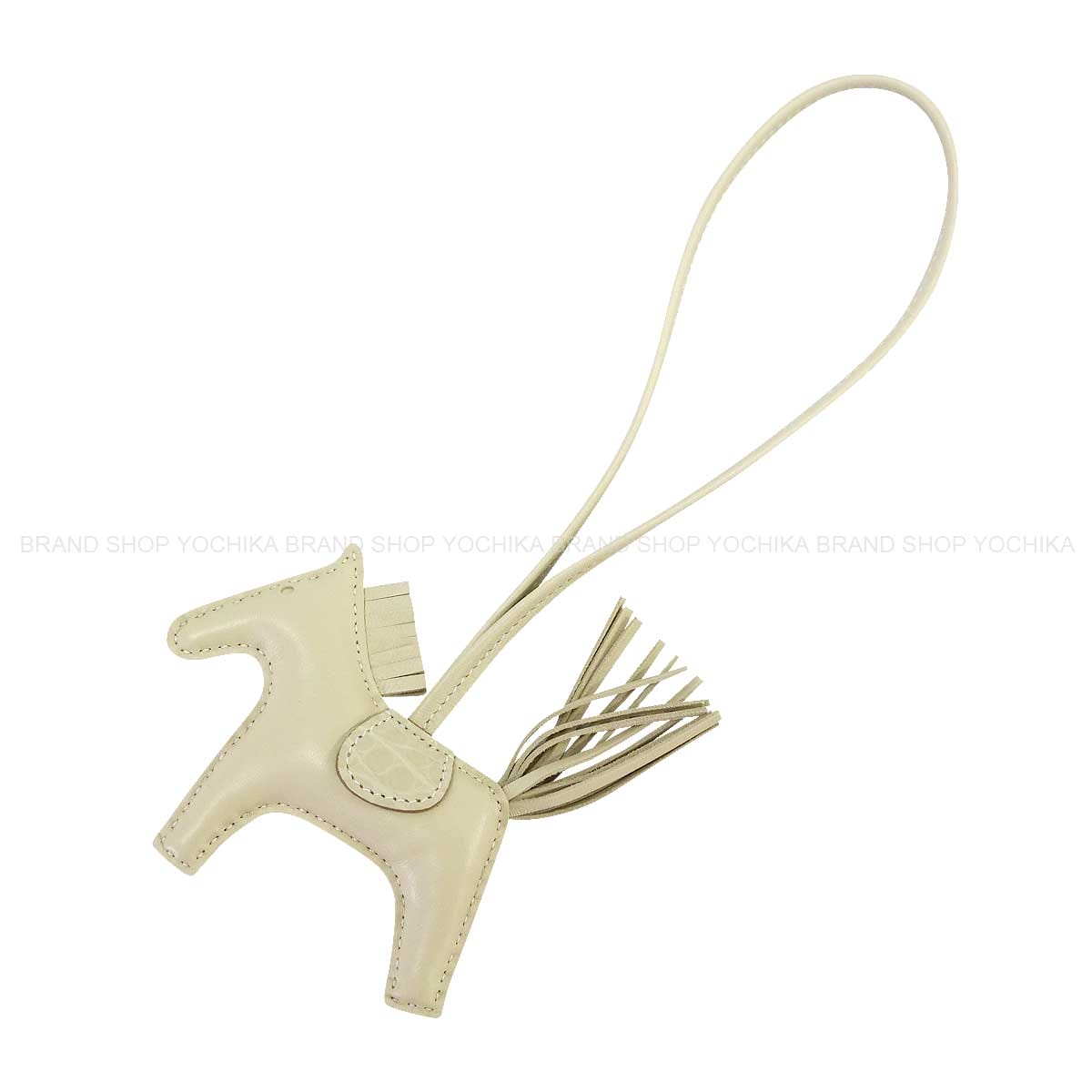 【限定大幅値下げ】新品未使用　エルメス　ロデオチャーム　アリゲーター　pm HERMES エルメス バッグチャーム ロデオ PM タッチ ソーホワイト SO