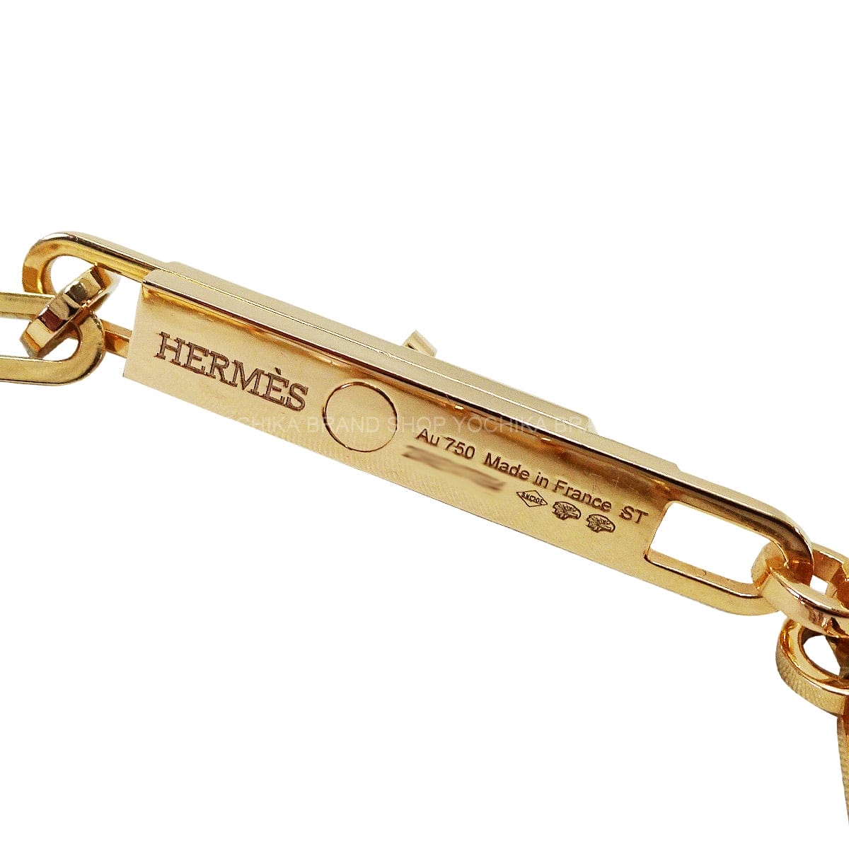 HERMES エルメス ネックレス タイネックレス ケリーシェーヌ PM ピンク