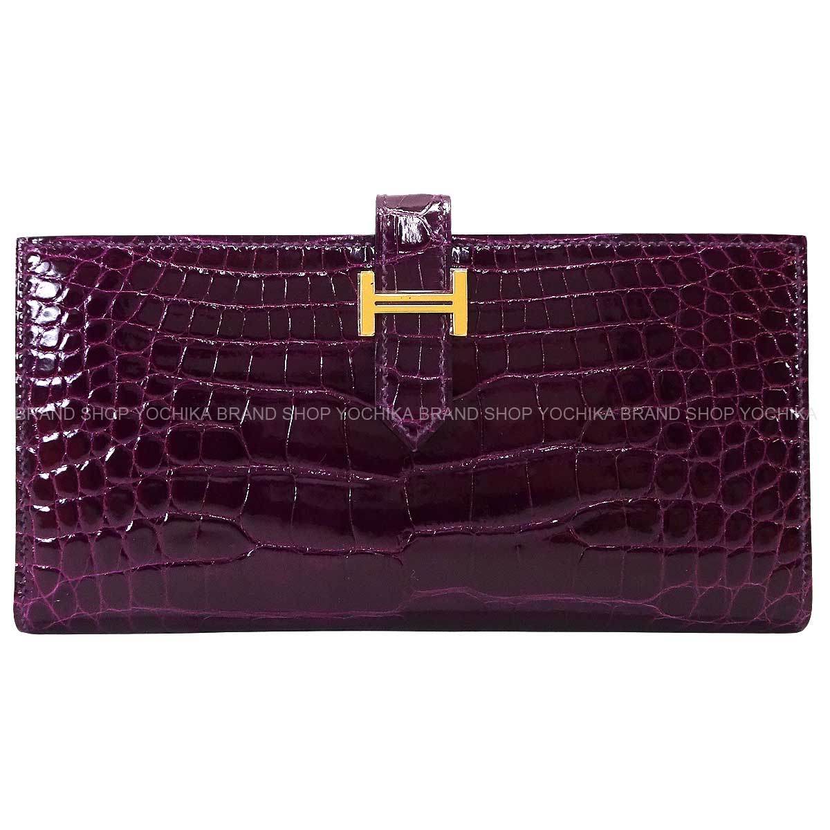 渋谷並木橋店】HERMES エルメス 長財布 ベアンスフレ カシス