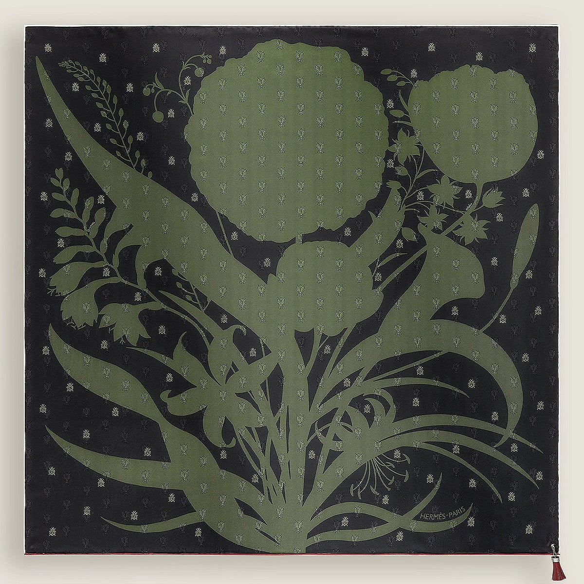 HERMES エルメス スカーフ カレ90 ブケ フィナル アベイエ タッセル付