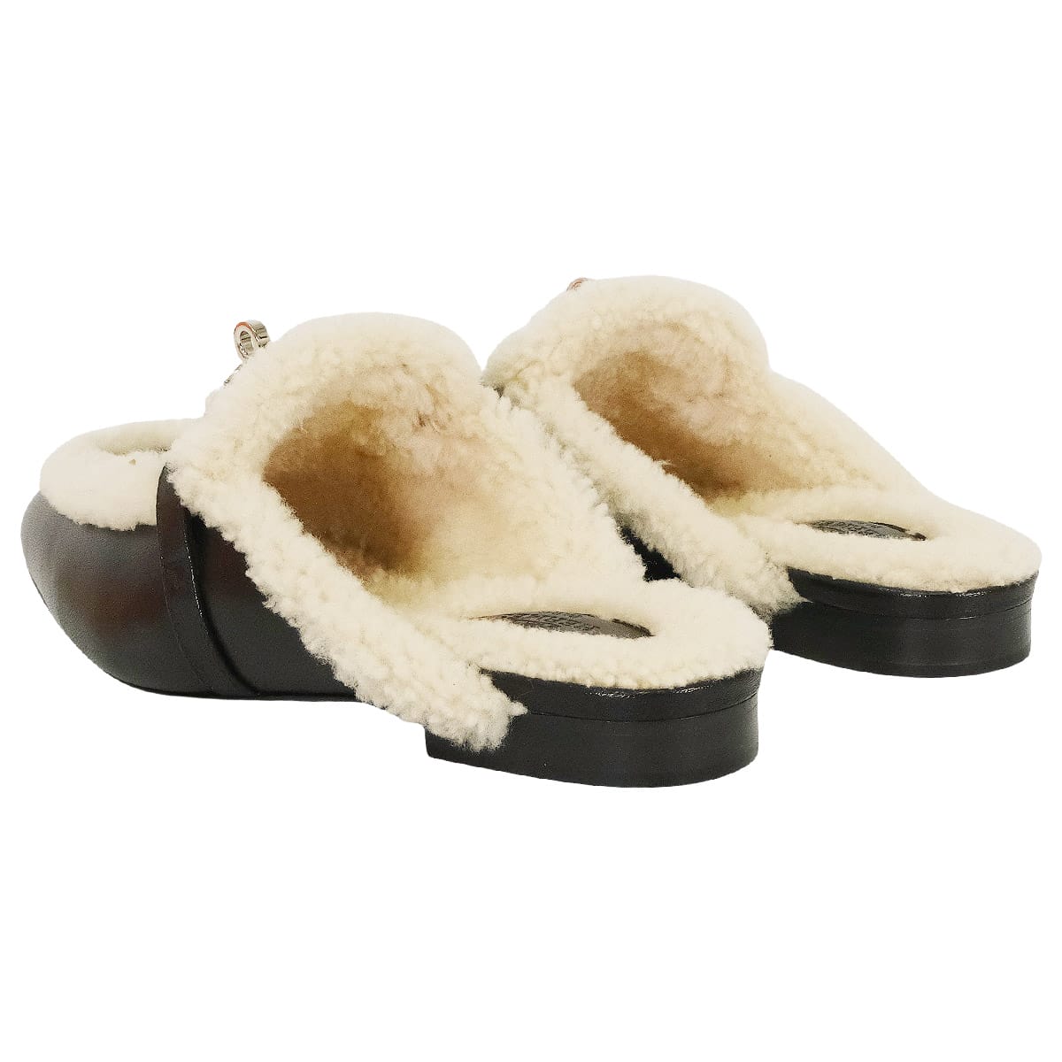 HERMES エルメス サンダル ミュール サンダル オズ ケリー バックル 黒