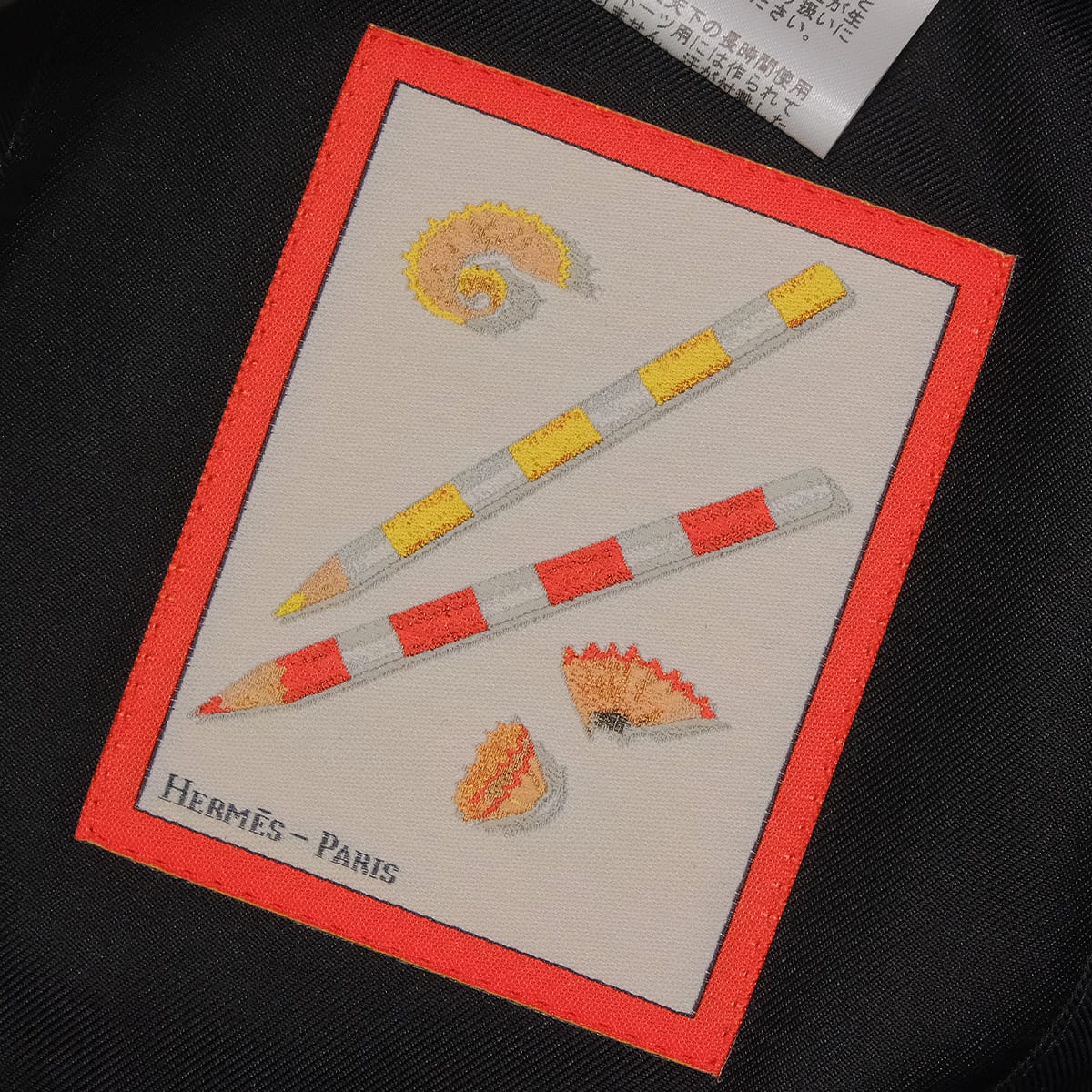 HERMES エルメス ハット カルヴィ ミラノジャージー 黒 (ブラック