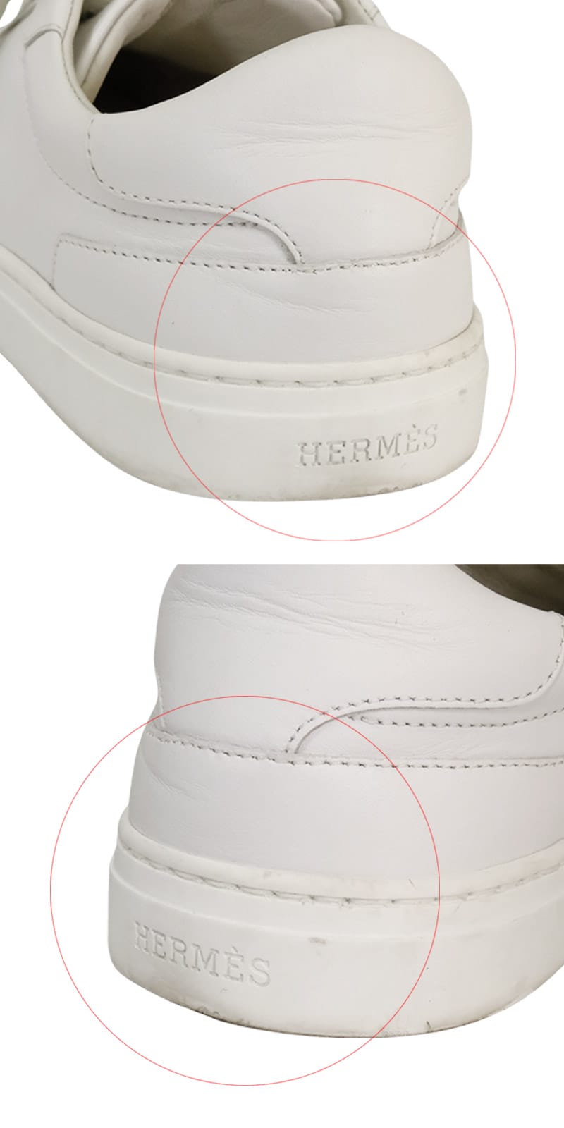 HERMES エルメス 靴 スニーカー デイ 白 (ホワイト) カーフ #37