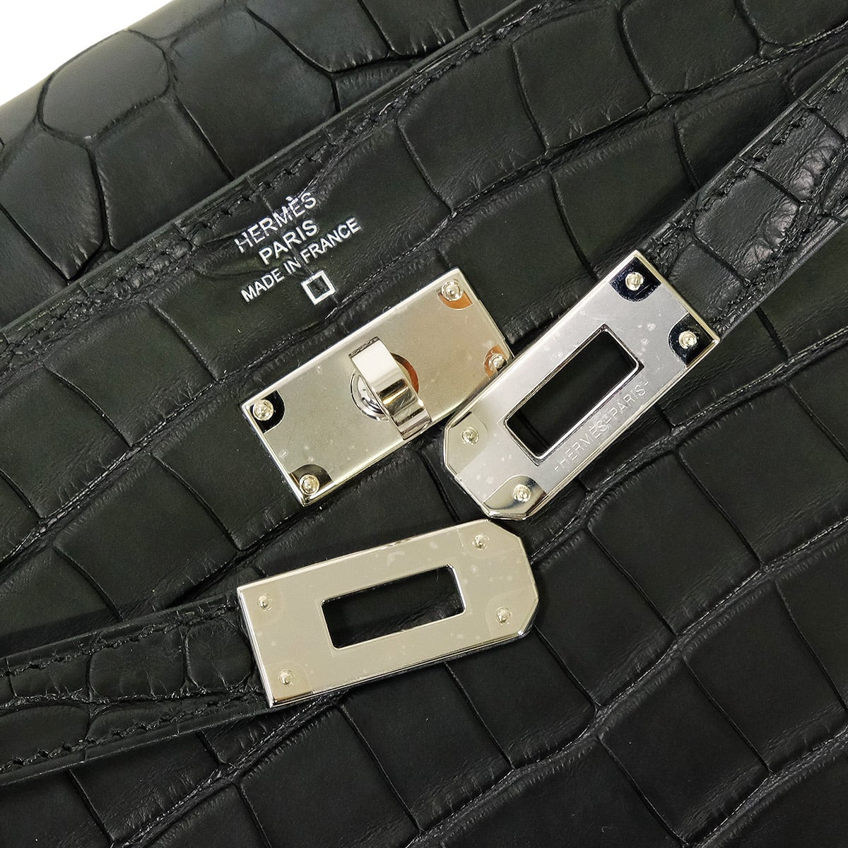本物の HERMES エルメスクロコダイルアリゲーターウォレット HERMES（エルメス） 美品 豪華 アリゲーター メンズ 長財布