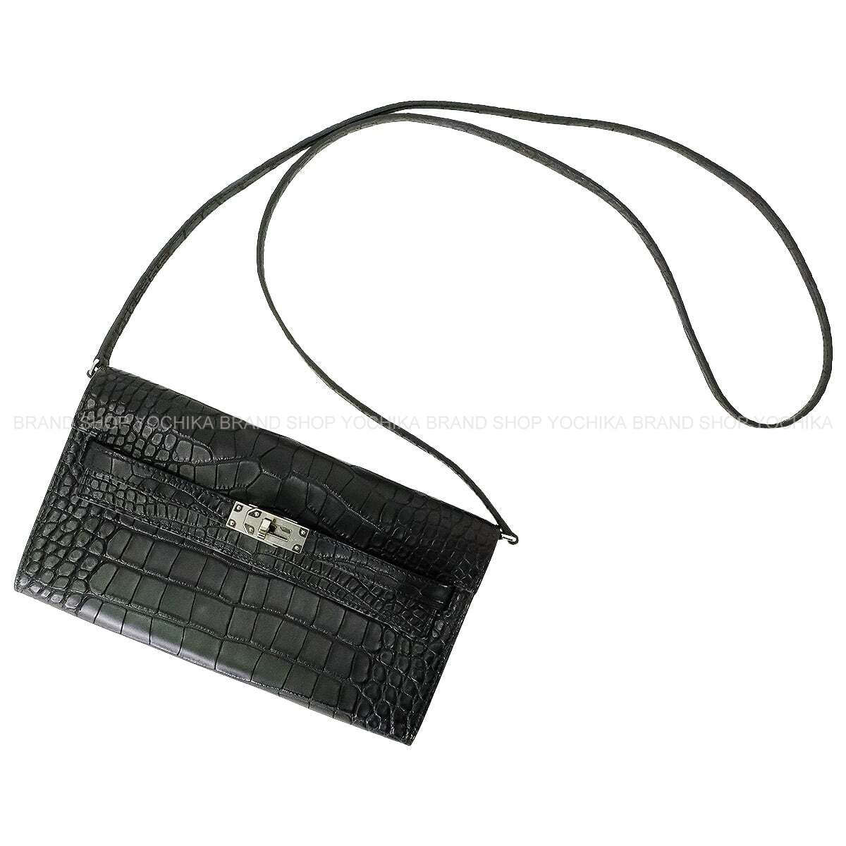 HERMES エルメス 長財布 ケリーウォレット ロング トゥーゴー 黒