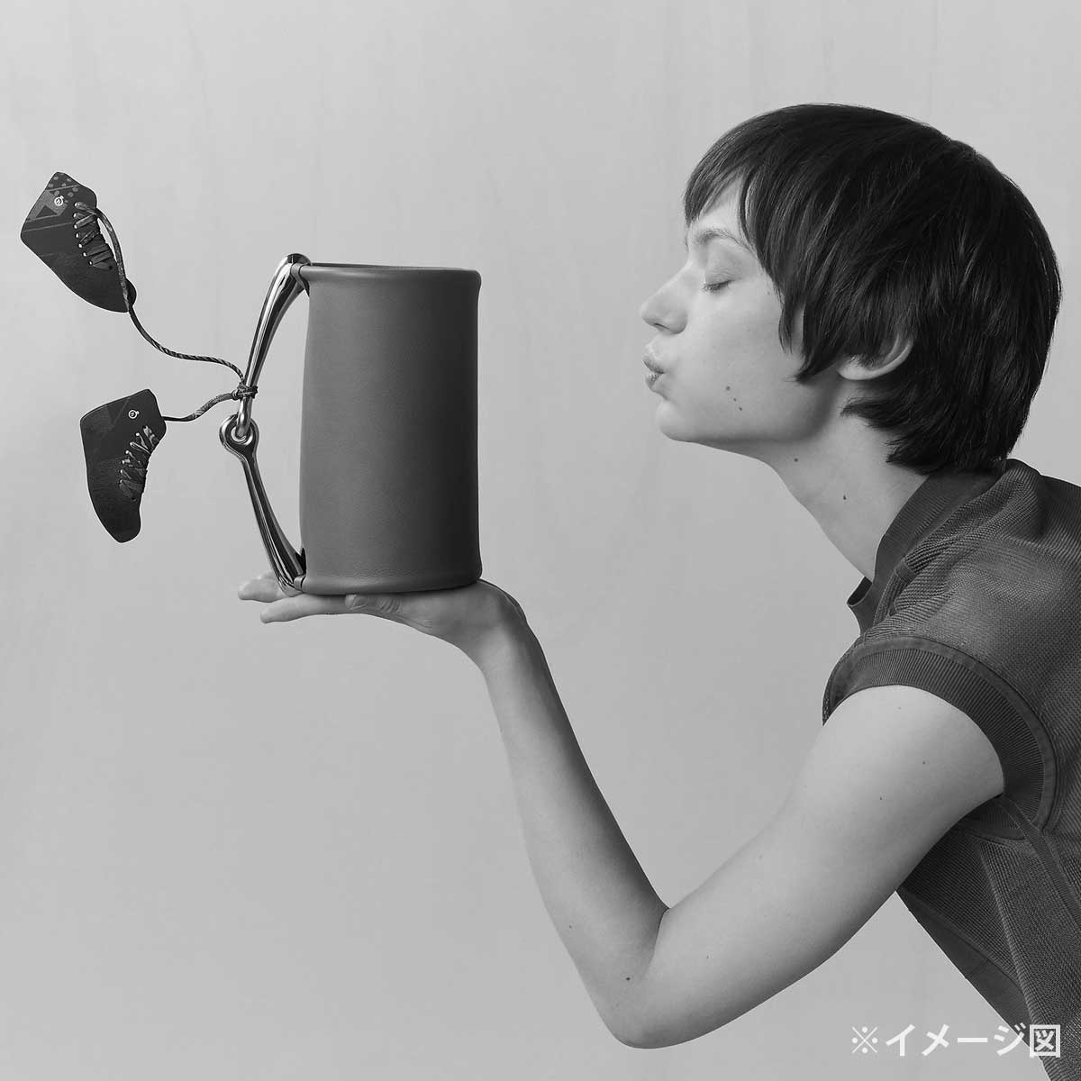 HERMES エルメス バッグチャーム プティアッシュ 靴 バスケット