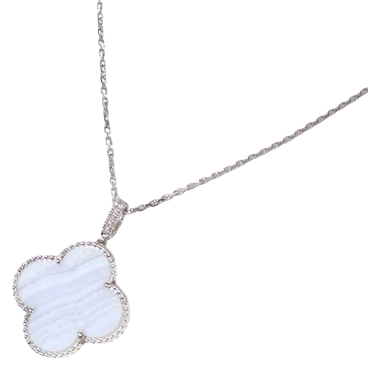 ヴァンクリーフ＆アーペル リング・指輪 ヴィンテージアルハンブラ 1Pダイヤ #50 K18イエローゴールド/マザーオブパール/ダイヤ VCARA41100 新品同様【中古】