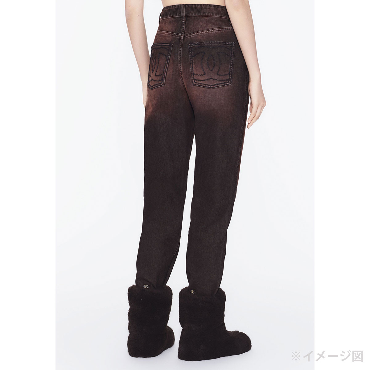 CHANEL シャネル デニムパンツ ジーンズ ビジューボタン ココマーク