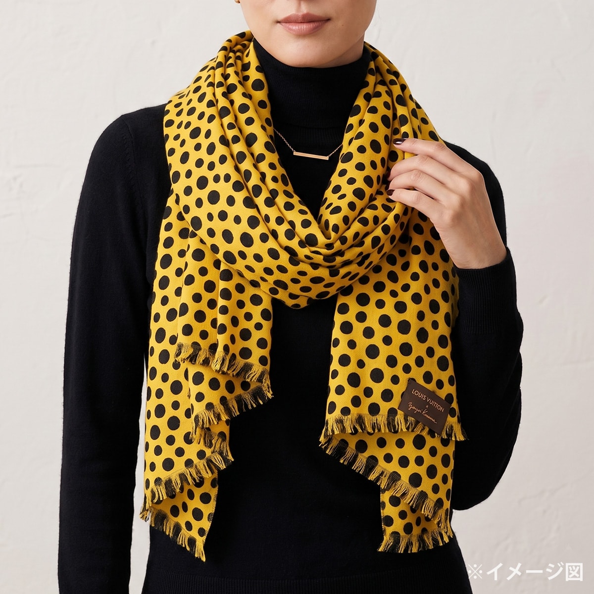 LOUIS VUITTON イエロー ストール 箱付き LOUIS VUITTON ルイ・ヴィトン ストール LV×草間彌生 大判 ショール
