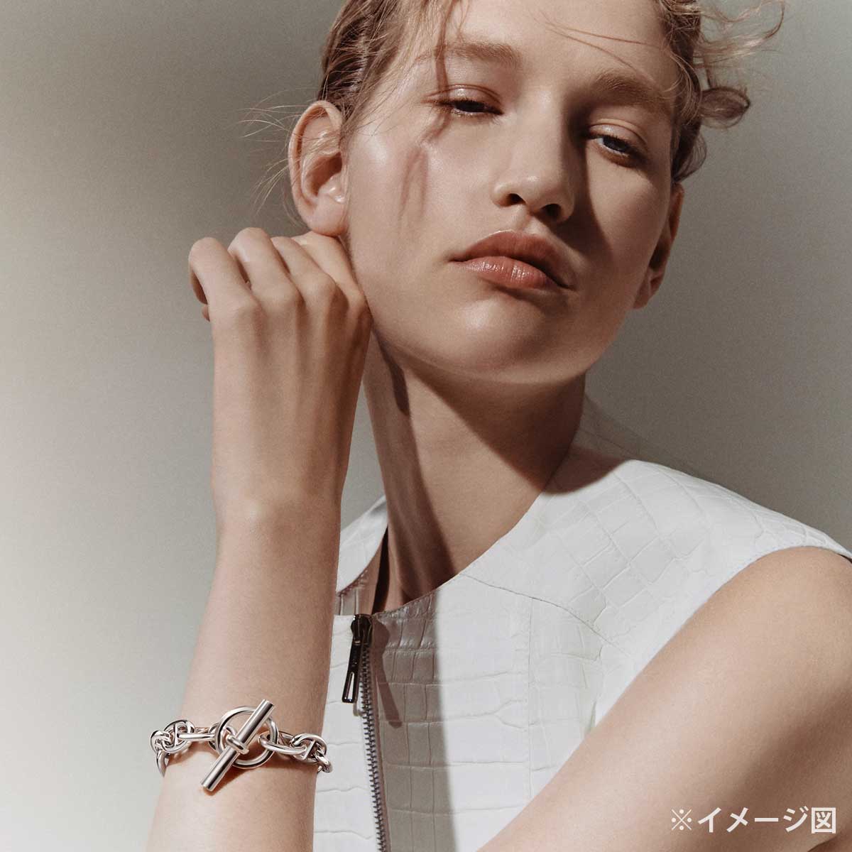 HERMES エルメス ブレスレット シェーヌダンクル GM 14コマ シルバー