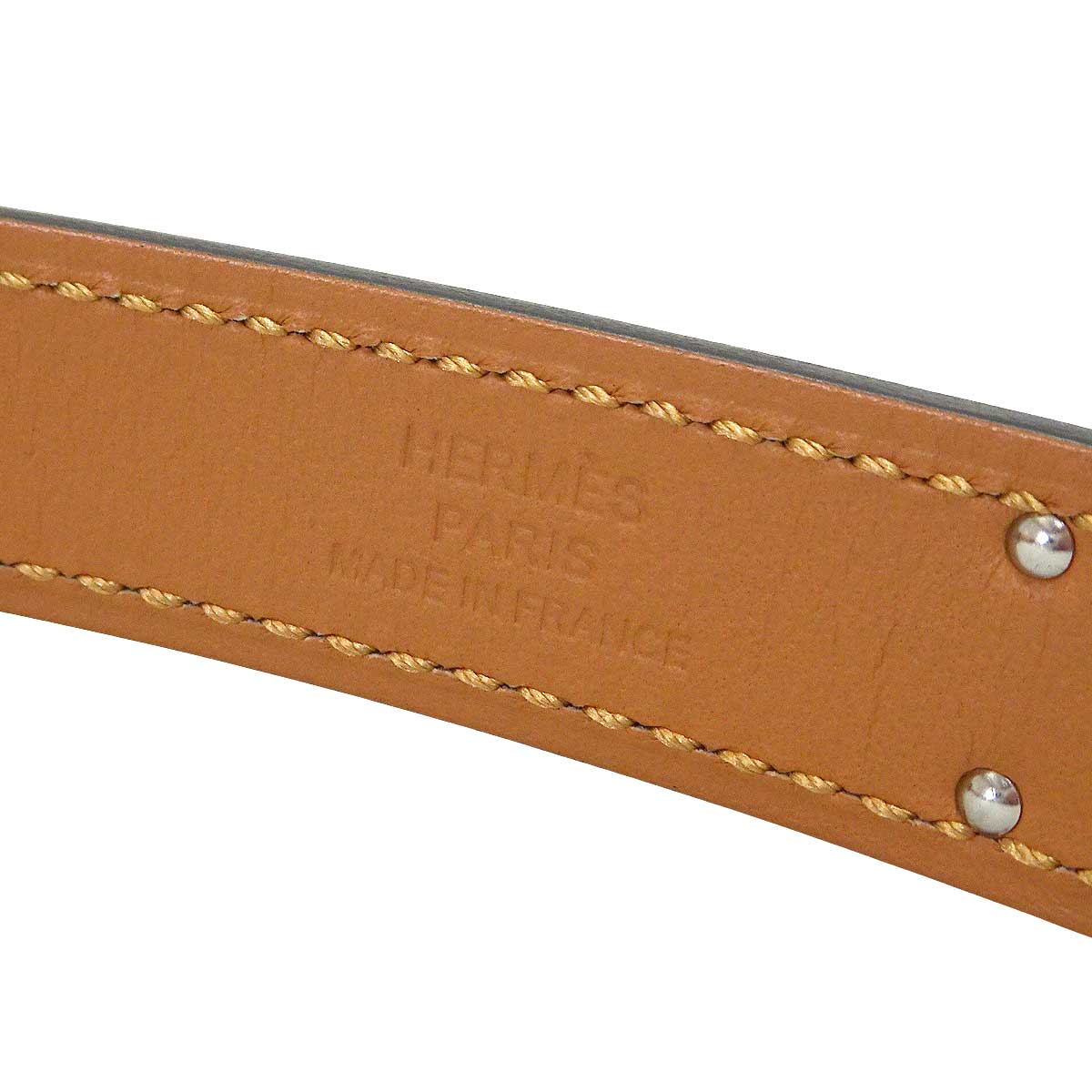 【新品未使用】エルメス ケリー ベルト エトゥープ シルバー金具 K刻印 HERMES - 【新品・未使用品】エルメス ケリーベルト 18 エトゥープ