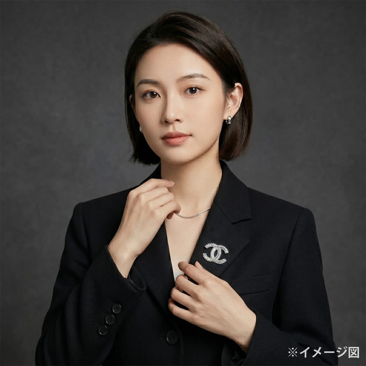 CHANEL シャネル ブローチ ココマーク スクエア ラインストーン