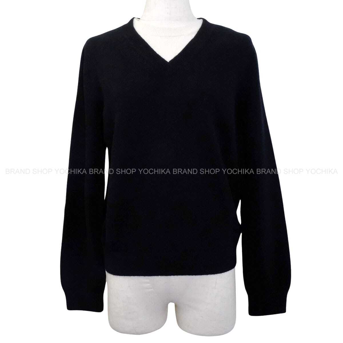 CHANEL ブラックリブポロシャツ 長袖 CHANEL（シャネル） ロングスリーブ ポロシャツ P70689V62077 ブラック