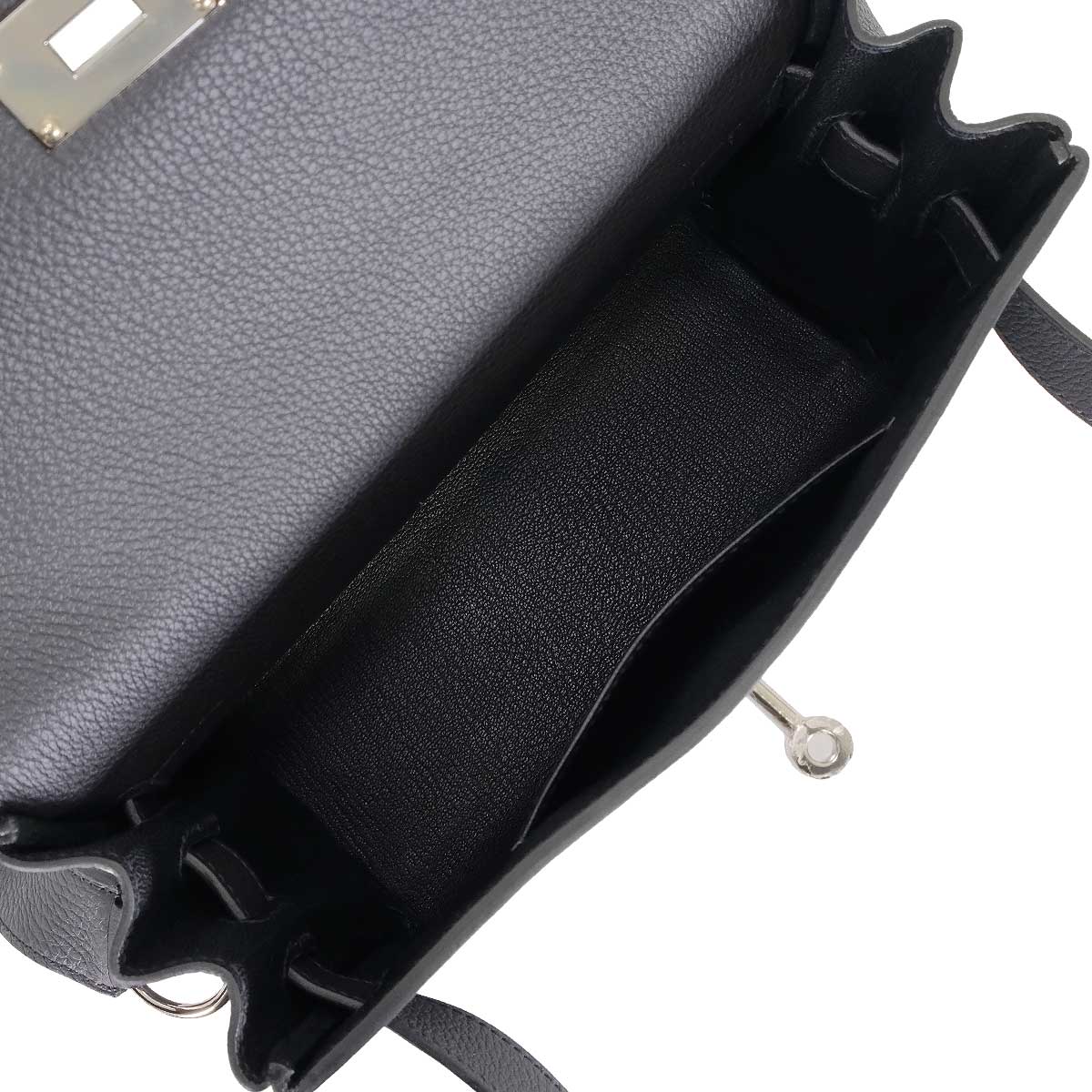 エルメス ショルダーバッグ ボリ－ド メッセンジャー ブラック/シルバー金具 トゴ K刻印 黒 HERMES - エルメス ショルダーバッグ ボリ－ド メッセンジャー