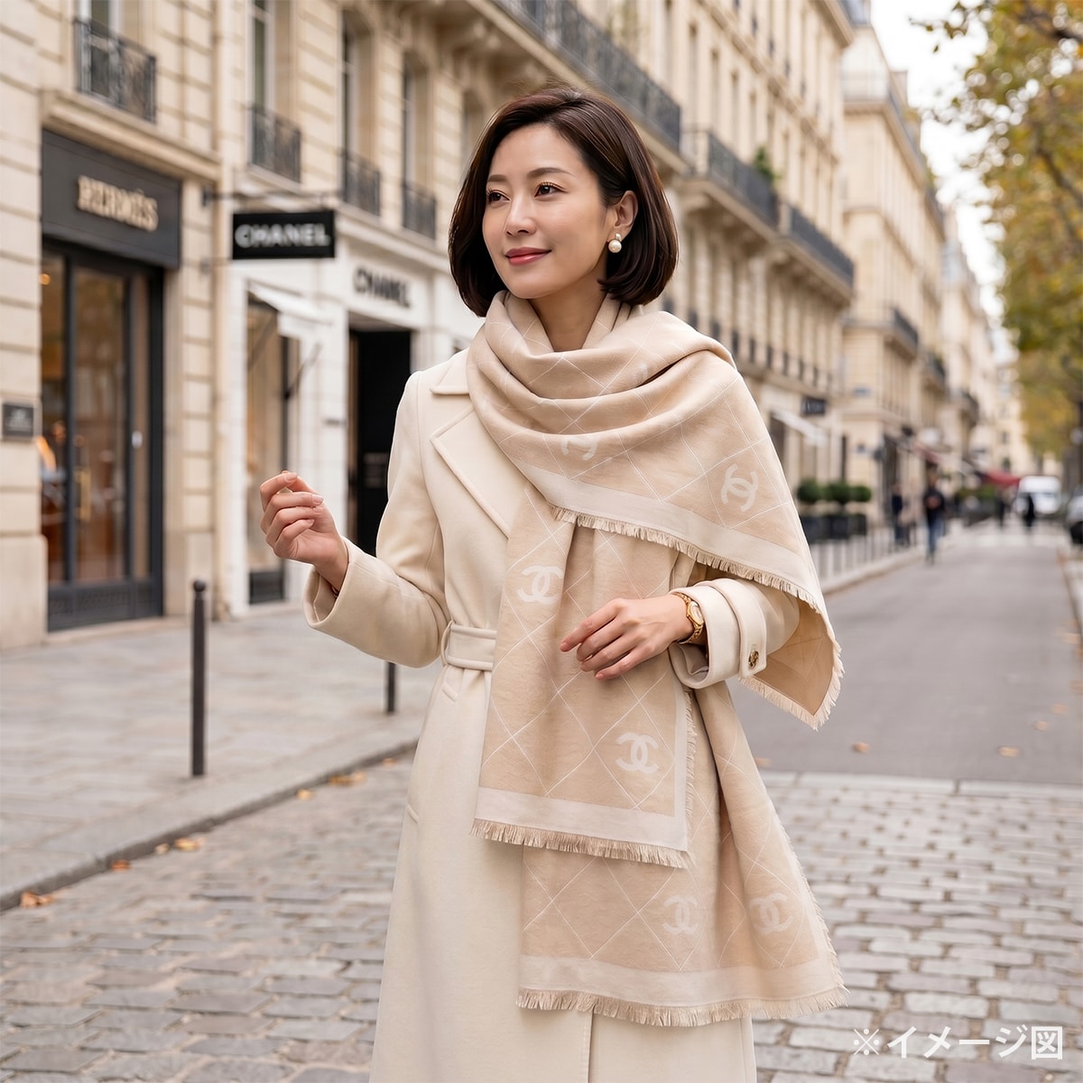 2025年春夏 CHANEL シャネル ストール 大判 ココマーク マトラッセ