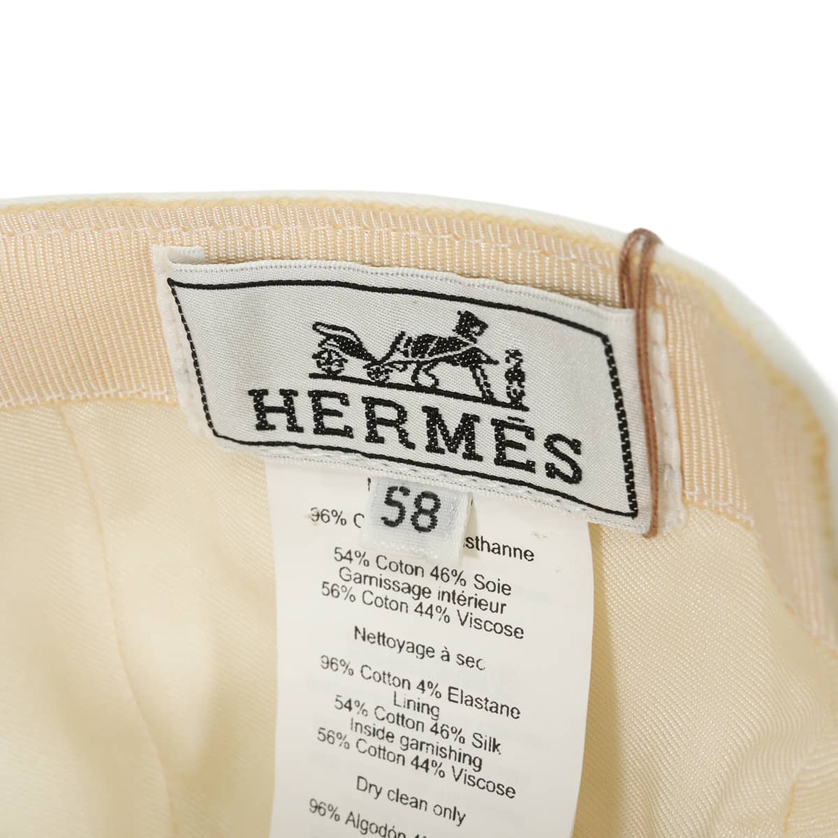 HERMES エルメス キャスケット デイヴィス エミール #58 白 (ホワイト