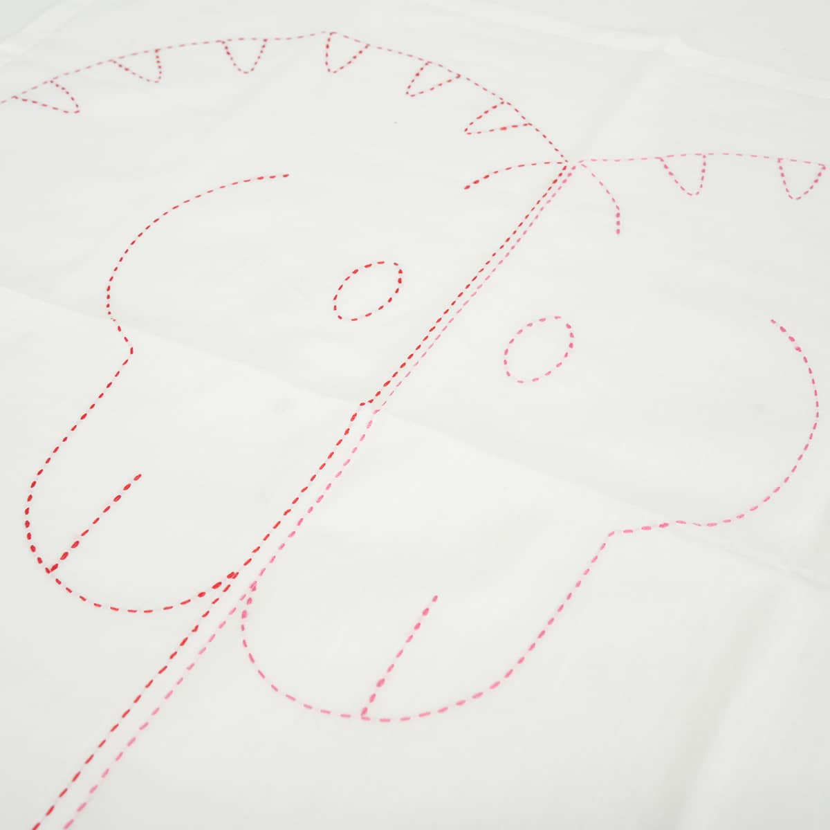 新品未使用✨HERMES ハンカチーフ　ホース•ラブ HERMES エルメス ハンカチ ホースラブ 刺繍 白 (ホワイト)/レッド