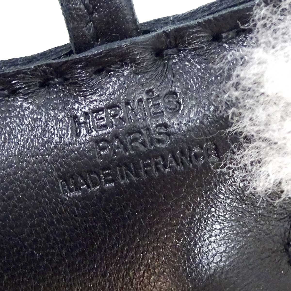 HERMES エルメス バッグチャーム バディ 犬 黒 (ブラック)/エクリュ