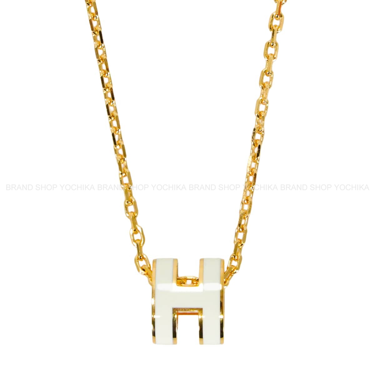 HERMES エルメス ネックレス ミニ ポップアッシュ ペンダント 白