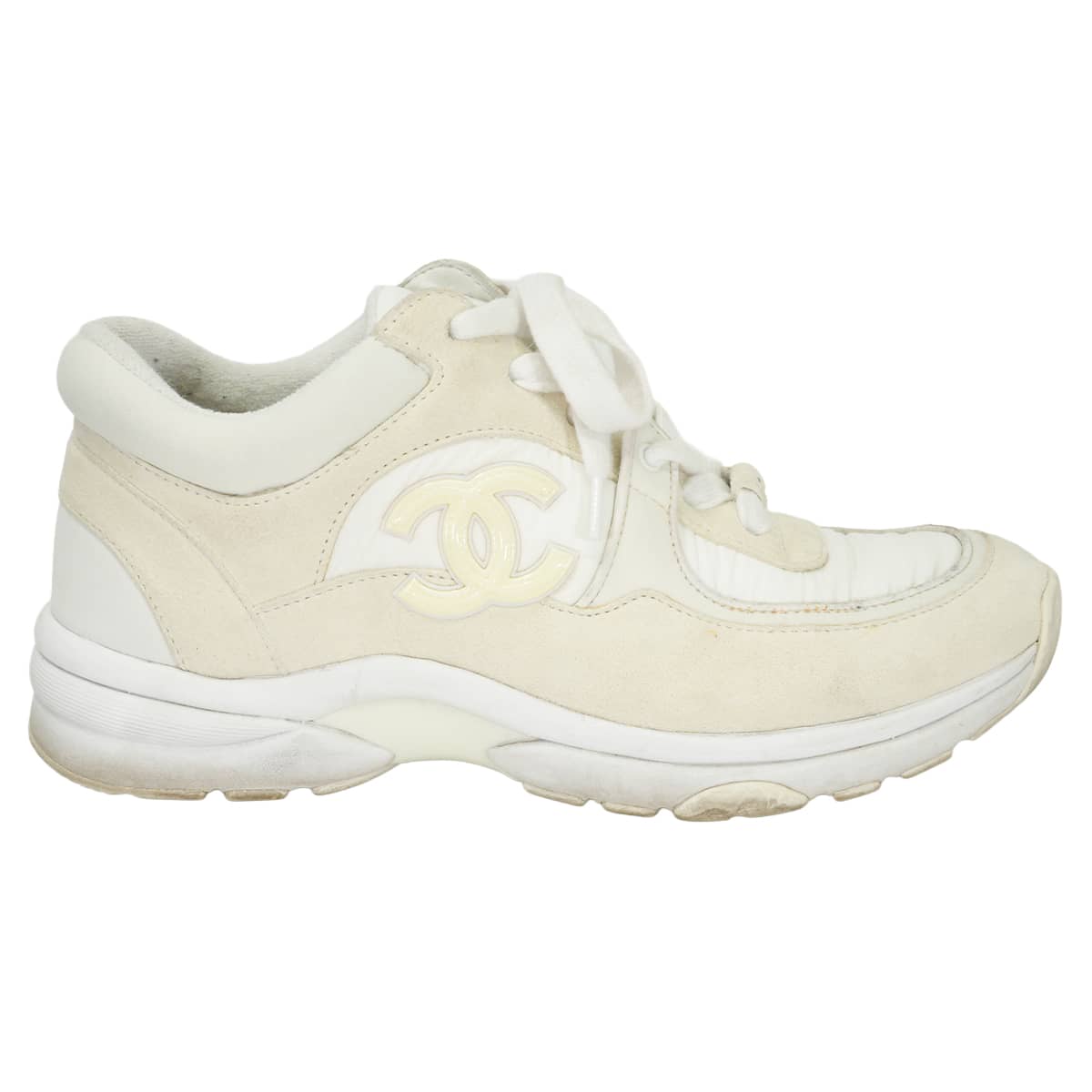 CHANEL シャネル 靴 スニーカー CC ロゴ ココマーク 白 (ホワイト