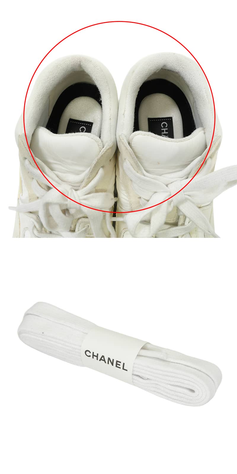 CHANEL シャネル 靴 スニーカー CC ロゴ ココマーク 白 (ホワイト