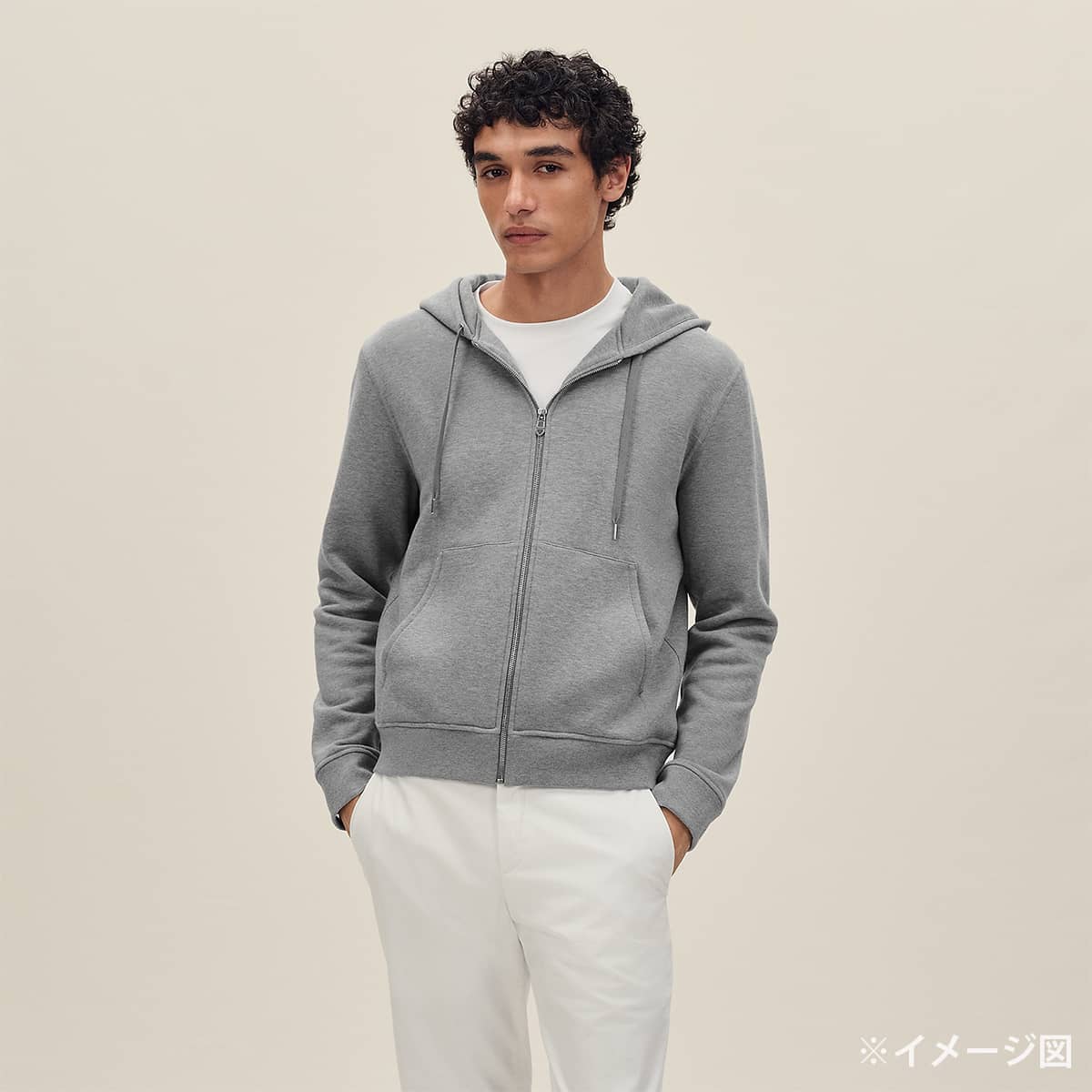 HERMES エルメス パーカー メンズ ジップアップ エクスリブリス バッグ