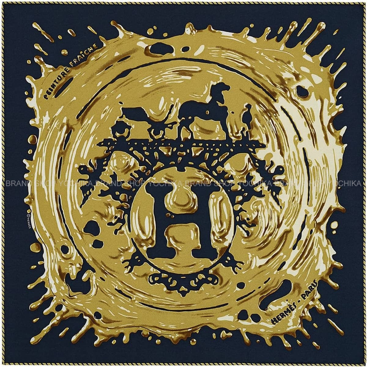 2022年春夏 HERMES エルメス スカーフ カレ45 ガヴロッシュ ペンキ
