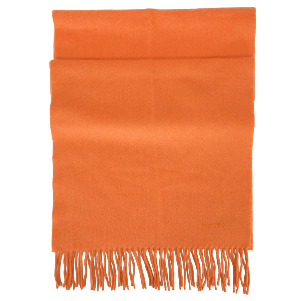 HERMES エルメス マフラー ユニ ブロデ オレンジ カシミヤ 新品未使用