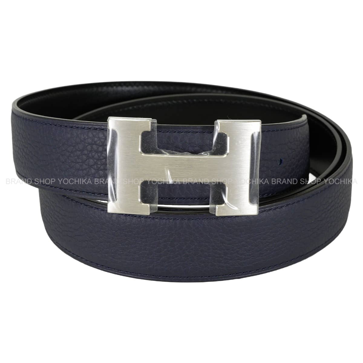 エルメス HERMES ベルト ミニコンスタンス リバーシブル 黒 ネイビー HERMES エルメス ベルト Hベルト コンスタンス32 リバーシブル ブルー