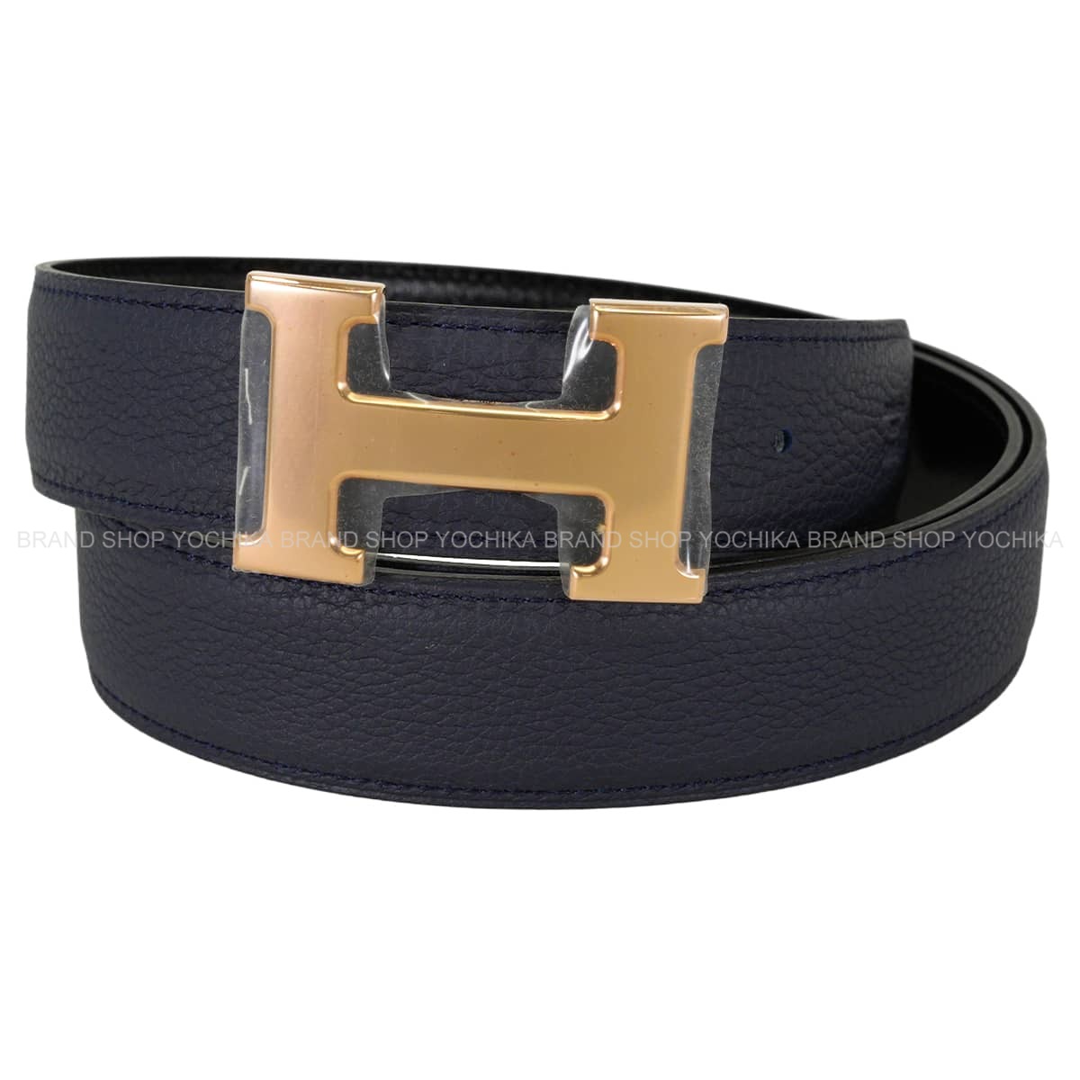 HERMES エルメス ベルト Hベルト コンスタンス32 リバーシブル ブルー