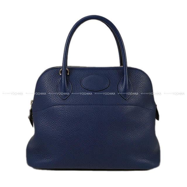 HERMES エルメス ハンドバッグ ボリード31 ブルーサフィール トリヨン シルバー金具 新品同様【中古】