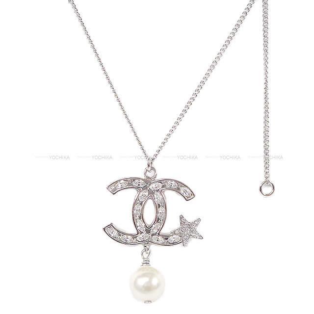 2020年 春夏 新作 CHANEL シャネル ラインストーン スター付 ストラス ココマーク パールぶらさがり ネック