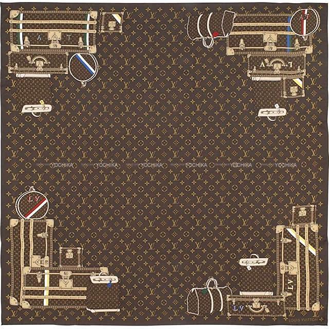 LOUIS VUITTON ルイ・ヴィトン ''カレ モノグラム トランク'' スカーフ M72233 新品未使用