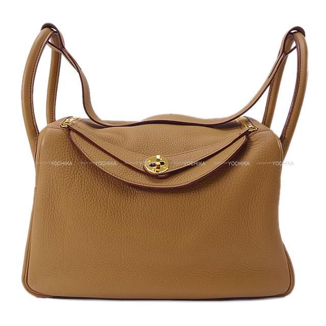 HERMES エルメス 2way ショルダーバッグ リンディ 30 タバックキャメル トリヨン ゴールド金具 SAランク【中古】